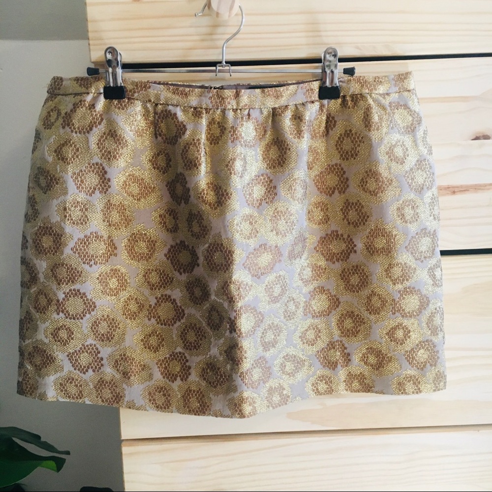 J Crew gold skirt